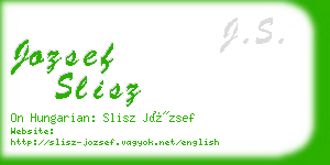 jozsef slisz business card